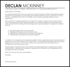 Pastor Cover Letter Sample Cover Letter Templates Examples