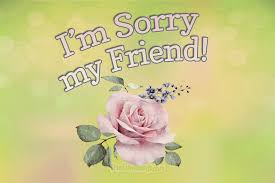 sorry messages for friends and sincere