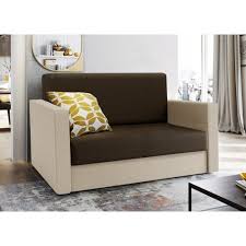 mocha beige 2 seater sofa bed double