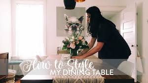 Sunflower floral arrangement, farmhouse kitchen island centerpiece, fall dining room table, rustic floral arrangement, mantle decor. Centerpiece Ideas For Dining Table Diy How To Style A Table For Spring Youtube