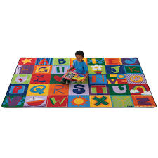 alphabet blocks carpet with 35 colorful