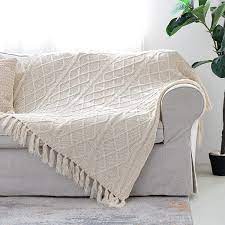 solid soft cozy cable knitted blanket