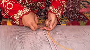 traditional skills of carpet weaving in