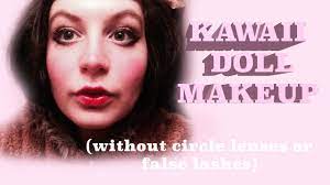 kawaii doll makeup without circle