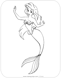 Swimming book clipart black and white. The Little Mermaid Coloring Pages 3 Disneyclips Com