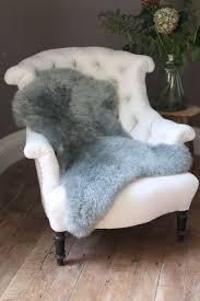 sheepskin rug british luxe lichen grey