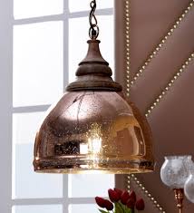 Copper Glass Single Hanging Lights