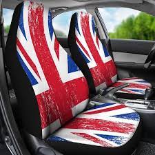 Uk Flag Auto Car Seat Covers Set Of 2