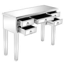 modern 5 drawer mirrored vanity make up