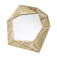 Pitney Irregular Shape Rippled Brass Mirror