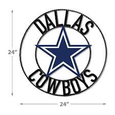 Dallas Cowboys 24 Wrought Iron Wall Art