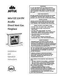 Manual Jotul Gz 550 Dv Acadia JÃ Tul
