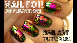 nail foil application tutorial using