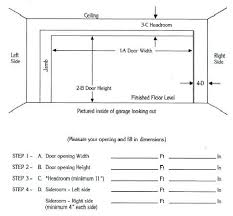 Garage Door Framing Diagram Window Rough Opening Size Chart