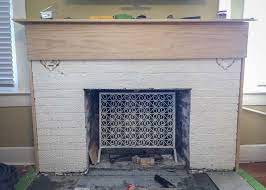Tile Over Brick Fireplace