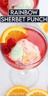 the best rainbow sherbet punch one