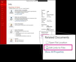 Update Or Remove A Broken Link To An External File Powerpoint