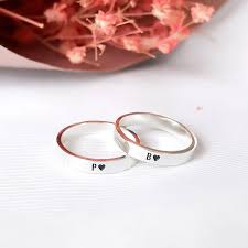 couple ring set personalized name ring