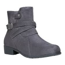 Womens Propet Shelby Ankle Boot Size 7 B Slate Grey Velour