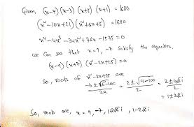 Complex Numbers And Quadratic Equations