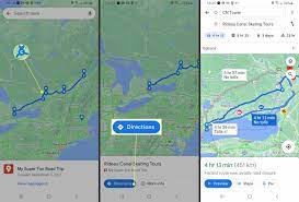 google my maps to send a custom route