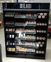 milani cosmetics display stands