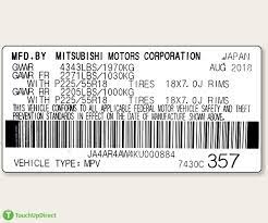 Mitsubishi Touch Up Paint Color Codes