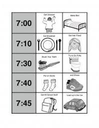 School Morning Routine Visual Chart Morning Routine