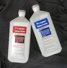how to remove rubbing alcohol stains
