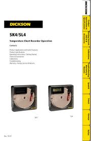 Sk4 Sl4 Temperature Chart Recorder Operation Dickson Pdf