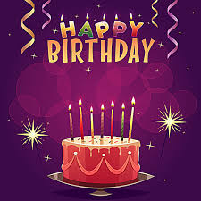 Purple Birthday Card Background Happy Birthday Candles Background