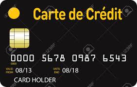 Where some perceives as a great source of instant money, others look at it in a way where the money isn't theirs. Black Credit Card With Orange Text In French Version Where The French Text Means Credit Card Royalty Free Cliparts Vectors And Stock Illustration Image 63780828