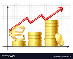 growing money concept euro sign with