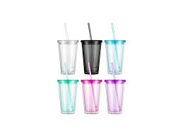 473ml Double Wall Clear Plastic Tumbler