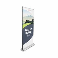 roll up banner with broad base in