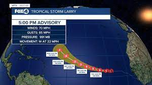 Larry is almost a hurricane