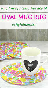 easy oval mug rug tutorial crafty for