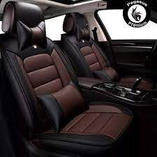 Car Seat Cover In Black And Coffee For