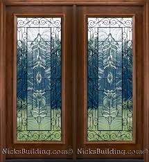 Mahogany Patio Doors With Beveled Glass