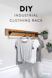 DIY Wall Mounted Clothing Rack | Sammy On State