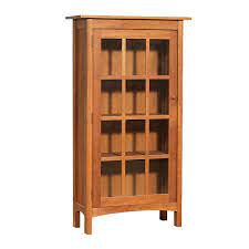 Wooden Shaker Bookcase With Glass Doors