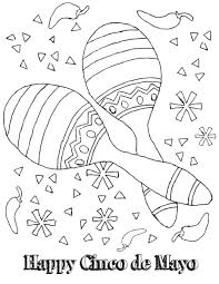 A coloring page listing many cinco de mayo themed words. 35 Free Printable Cinco De Mayo Coloring Pages