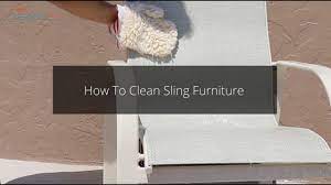 how to clean sling furniture you