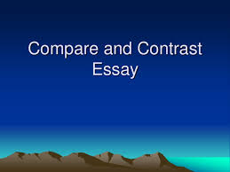 I found this most helpful to use with my graders when writing compare and contrast  essays 