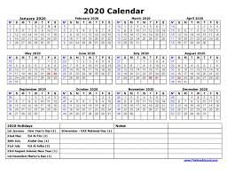 2020 Calendar With Uae Public Holidays The Wealth Land