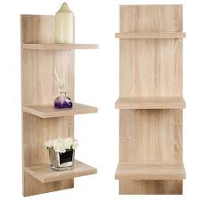 3 Tier Wooden Floating Panel Shelves