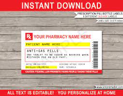 Add an instant theme to any event! Funny Old Age Prescription Labels Template Printable Gag Birthday Gift