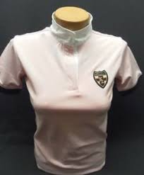 Details About Ladies Show Shirt By Kingsland Equestrian Pink Short Sleeve Size Xxs 30 In Chest