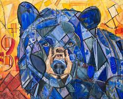 bear painting abstract animal art
