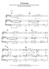 The music video for the zayn malik song pillowtalk. Zayn Pillowtalk Sheet Music Pdf Notes Chords Pop Score Easy Piano Download Printable Sku 174839